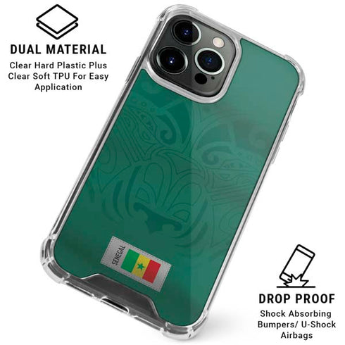 Senegal Soccer Flag iPhone 16 Pro Max Clear Case